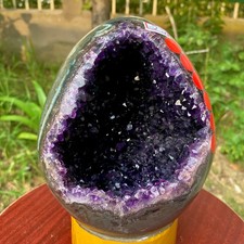 4.82LB High quality Natural Amethyst geode quartz crystal Dinosaur egg healing picture