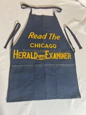 Vtg 1920s/30s Chicago Hearld and Examiner Newsboy Apron Hearst Newspaper Canvas picture