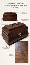 Vintage AUTHENTIC COLONIAL  WILLIAMSBURG RESTORATION TEA CADDY  10x6x6 picture