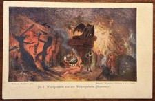 Antique Witch Postcard H. Hendricks  1909 #56 Devil Fire Halloween Vibe picture