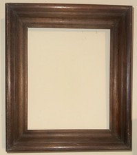 Atq Victorian Deep Well Picture Frame Solid Walnut Pic Sz 9” X 11” Painting picture