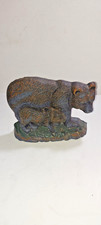 VINTAGE CAST IRON BEAR AND CUB DOORSTOP picture