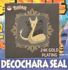 Dragonair 24K Gold Plated Pokémon Sticker Korean Striking Popping Candy Promo NM picture