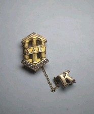 Vintage 10K Yellow Gold Alpha Delta Kappa Sorority Pledge Pin picture