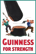 Guinness Beer - Lumberjack Theme - NEW Metal Sign: 12x18