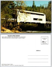 Wildcat Creek Bridge Covered Postcard picture