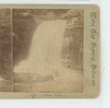 Caldeno Falls Water Gap DE PA Pennsylvania C.W. Woodward Stereoview c1870 picture