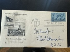 Chester W. Nimitz Signed Honoring The Armed Forces - First Day of Issue picture