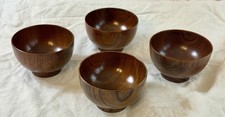 Vintage Mid-Century Modern Wooden Bowls Set Of 4 picture