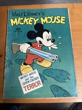 🌟 1943 FOUR COLOR #27 Walt Disney's Mickey Mouse The Seven Colored Terror FAIR+ picture