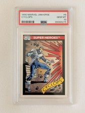 Marvel Impel 1990 Marvel Universe #8 Cyclops PSA 10 Base Set Card picture