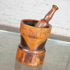 Vintage MCM Mortar and Pestle or Objet d'Art Hand Turned Wood picture
