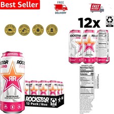Rockstar Pure Zero Sugar Energy Drink, 12-Pack 16 Fl Oz - Bold Flavor Boost picture