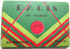 RARE 1929 En Flanant Yvon Book of 20 Vintage Black & White Picture Cards - X-9 picture