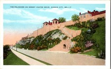 The Palisades Kersey Coates Drive Kansas City Missouri WB Postcard picture