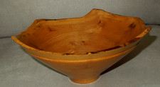 VINTAGE 1997 RUSTIC ARTISAN HAND TURNED ELM BURL BOWL SIGNED DON REAGAN picture