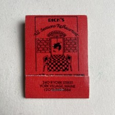 Vintage Matchbook Rick’s Restaurant York Village Maine 1990s Unstruck RARE picture