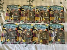 Vintage 1993 Star Trek TNG Playmates Action Figures Lot of 8 Sealed MOC picture