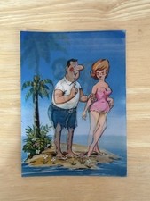 Vintage 1960s 3D Lenticular Risque Pinup Postcard Made In Japan-Wonder Company picture