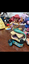 Disney glass The Little Mermaid Ariel Figurine w/ Sebastian 7-9.9