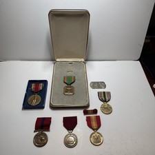 Group Lot Of WWII U.S. Navy Medals-Dog Tag  picture