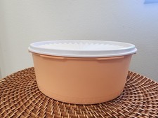 Tupperware Servalier Stacking Canister Juicy Peach 7.5 Cups/1.8 L NEW no box picture