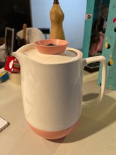 Vintage Pink and White Vacron Pitcher picture