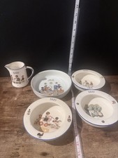 Antique 1920’s Baby Dish / Bowl and Pitcher -  Made in Czechoslovakia Porcelain picture