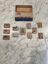 Vintage Matchbox Lot 11 Advertising Tracy Inn CA Vulcan Sweden Scottie Dog picture