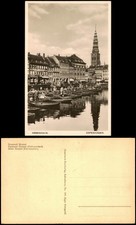 Postcard Copenhagen København Gammel Beach Fish Market 1932 picture