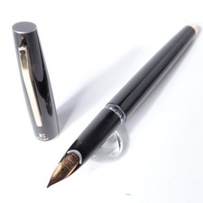 PILOT Elite MANIFOLD Fountain Pen 14K Gold M C/C Black Gold Used picture