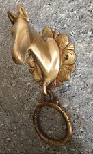 Heavy Brass Door Knocker Horse Head Design Handmade Gift standard 7.5'' picture