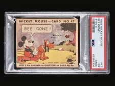 1935 Mickey Mouse Gum Card R89 TYPE 2 - #47- RARE - PSA 5 (MK) - Bee Gone picture