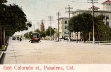 East Colorado Street Scene Pasadena California Germany Antique UDB 1905 Postcard picture
