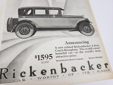 Rickenbacker Coach Brougham Vtg 1925 Car Ad Auto Saturday Post Magazine Print picture