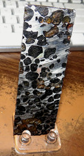 64 gm SERICHO pallasite Meteorite slice  from Kenya std olivine picture