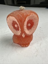 Vintage 1970s Orange Owl Halloween Candle Unused picture
