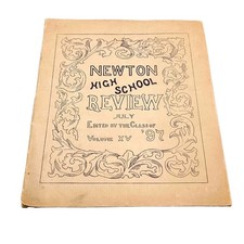 Antique 1897 Newton High School Review  Massachusetts History Vol XV July Scarce picture