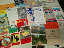 Vintage Ephemera Travel Lot Brochures Decals maps Tickets Postcards picture