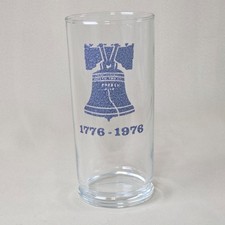 VTG 1776-1976 Bicentennial Footed Tumbler - Gun Metal Gray Liberty Bell NOS picture