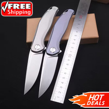 New TC4 Titanium Alloy Blue Gray Effect Tactical Outdoor Camping EDC Pocketknife picture