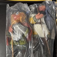 Norwegian Arne Hasle Viking Elf Gnome Latex Doll Norway 10” Shield Spear Lot 2 picture