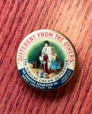 Early-1900s Sharples Cream Separator Co. Advertising Celluloid Pinback Button picture