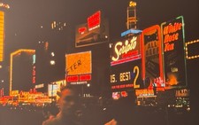 New York Times Square Street Scene NYC 1950s Original Kodachrome 35mm Film Slide picture
