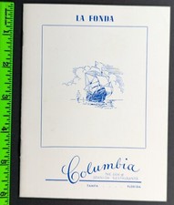 Vintage La Fonda Columbia Spanish Restaurant Dinner Menu picture