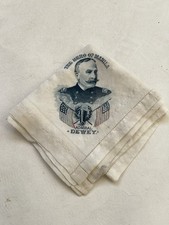 1898 Admiral George Dewey Silk Handkerchief Hero of Manila Spanish American War picture