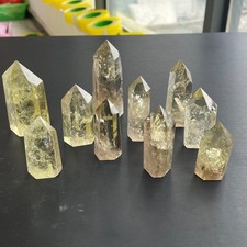 1LB Natural smokey citrine quartz obelisk crystal wand point healing 11-14pcs picture