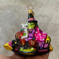 Very RARE Christopher Radko SCARELINER Airplane Halloween Christmas Ornament picture