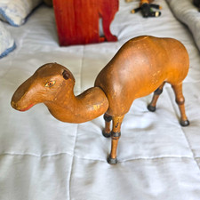 Antique Schoenhut Humpty Dumpty Circus Camel Jointed Wood Painted Eyes c1920 picture
