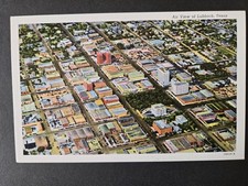 Air View of Lubbock Texas Linen Postcard c.1942 picture